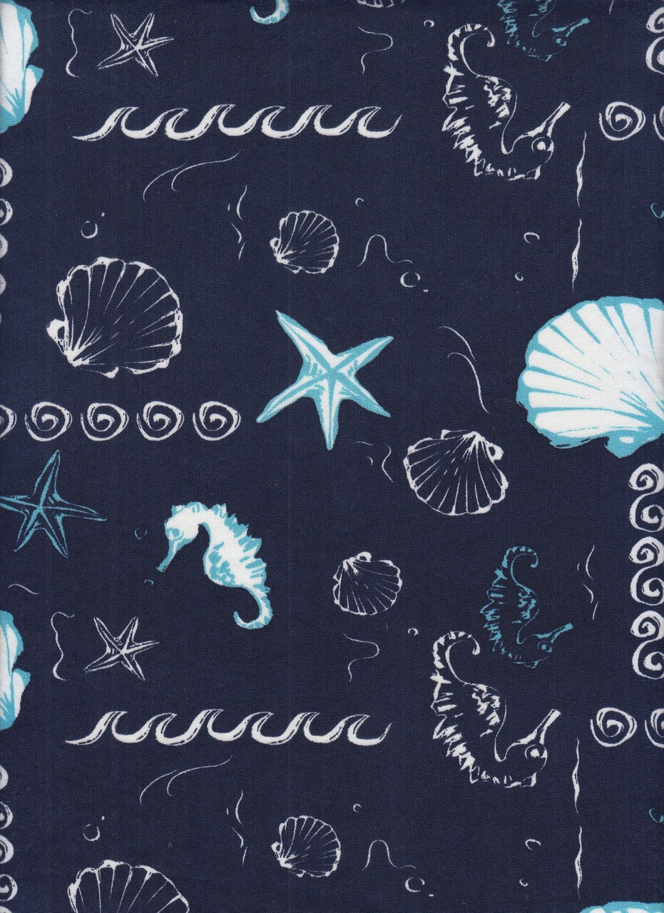 1 Yard Under the Sea DTY Print Fabric 96% Polyester 4% Spandex Soft Lightweight Stretch Knit 58/60" Wide